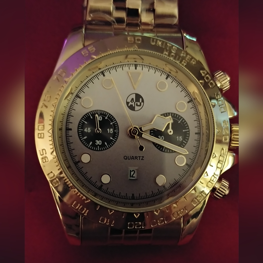 Gold and Silver Quartz Watch